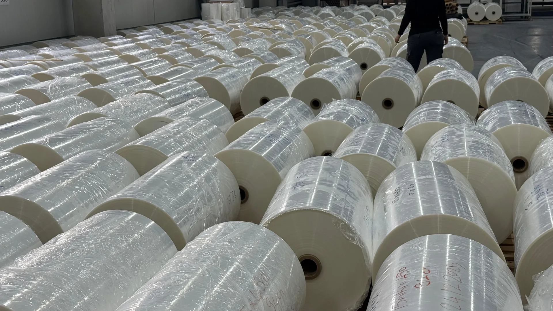 MGS Balıkesir depo — yerli POF shrink film stoğu ve jumbo ruloları